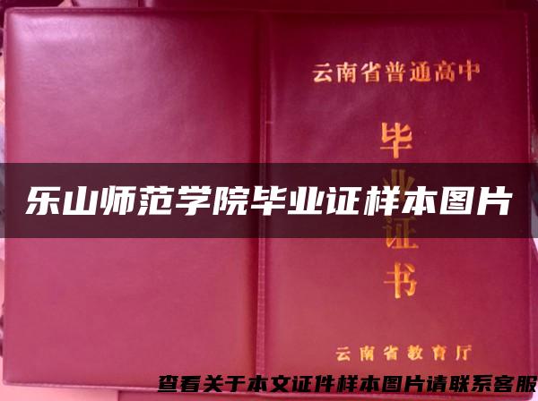 乐山师范学院毕业证样本图片