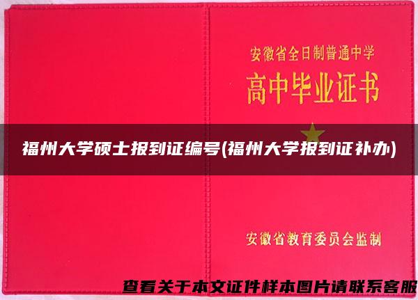 福州大学硕士报到证编号(福州大学报到证补办)