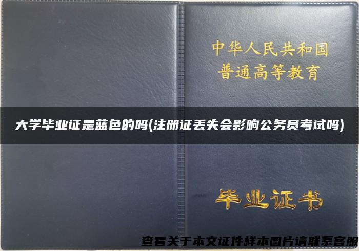 大学毕业证是蓝色的吗(注册证丢失会影响公务员考试吗)