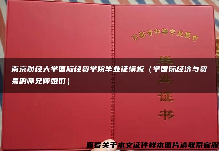 南京财经大学国际经贸学院毕业证模板（学国际经济与贸易的师兄师姐们）