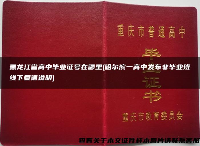 黑龙江省高中毕业证号在哪里(哈尔滨一高中发布非毕业班线下复课说明)