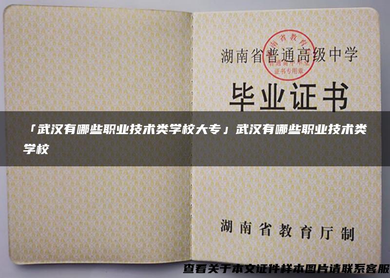 「武汉有哪些职业技术类学校大专」武汉有哪些职业技术类学校