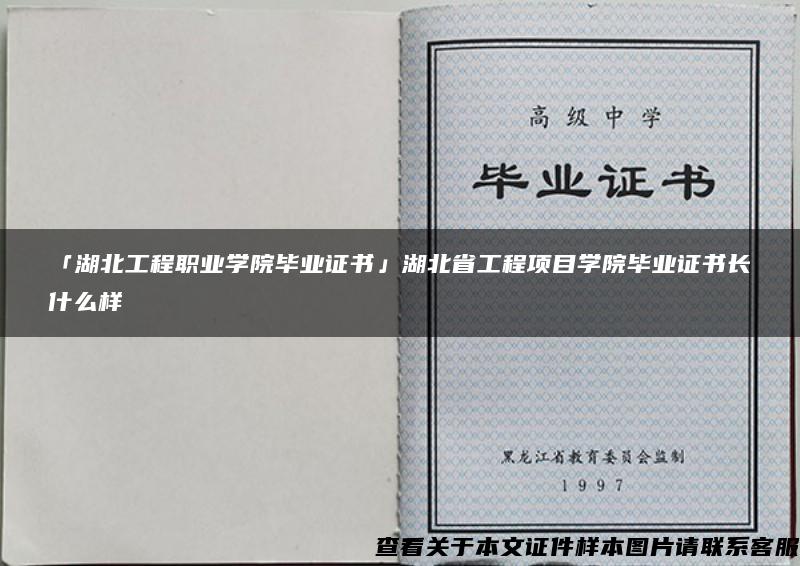 「湖北工程职业学院毕业证书」湖北省工程项目学院毕业证书长什么样