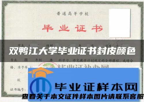 双鸭江大学毕业证书封皮颜色