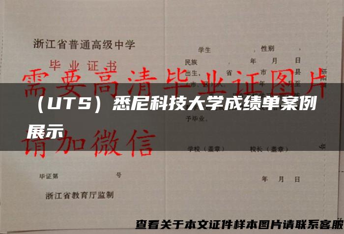 （UTS）悉尼科技大学成绩单案例展示