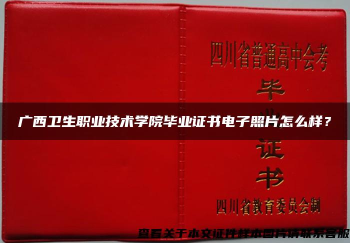 广西卫生职业技术学院毕业证书电子照片怎么样？