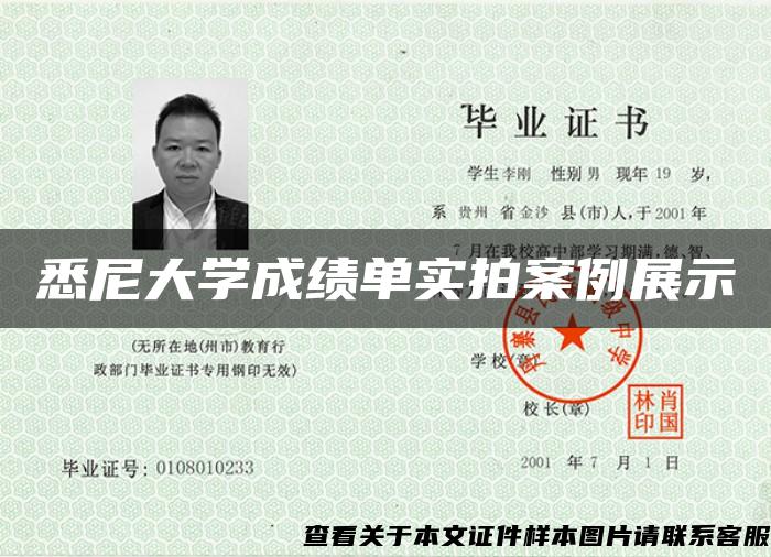 悉尼大学成绩单实拍案例展示