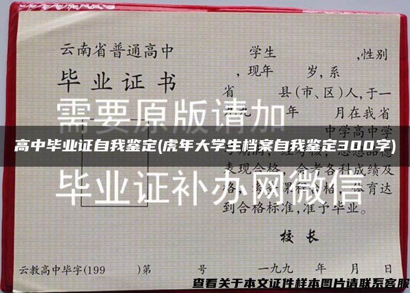 高中毕业证自我鉴定(虎年大学生档案自我鉴定300字)