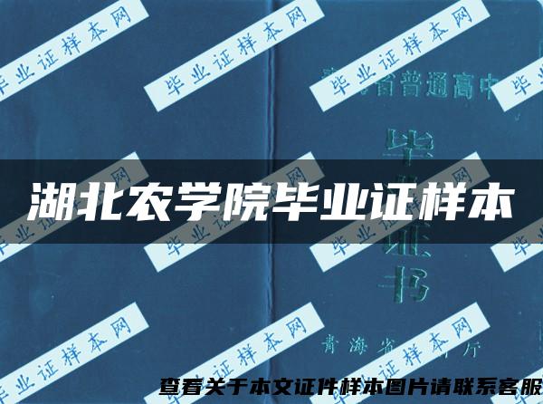 湖北农学院毕业证样本