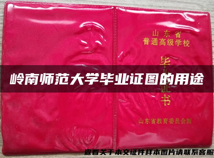 岭南师范大学毕业证图的用途