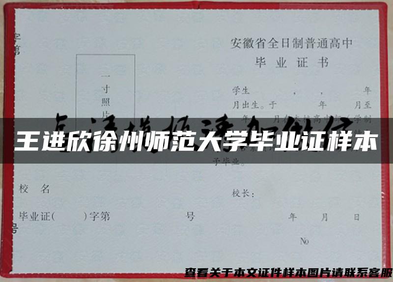 王进欣徐州师范大学毕业证样本