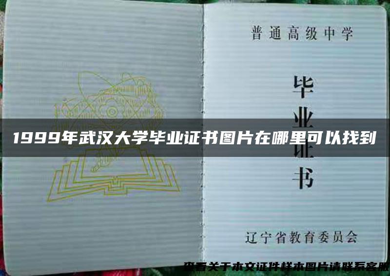 1999年武汉大学毕业证书图片在哪里可以找到