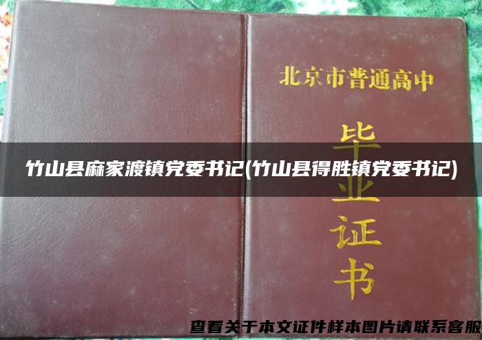 竹山县麻家渡镇党委书记(竹山县得胜镇党委书记)