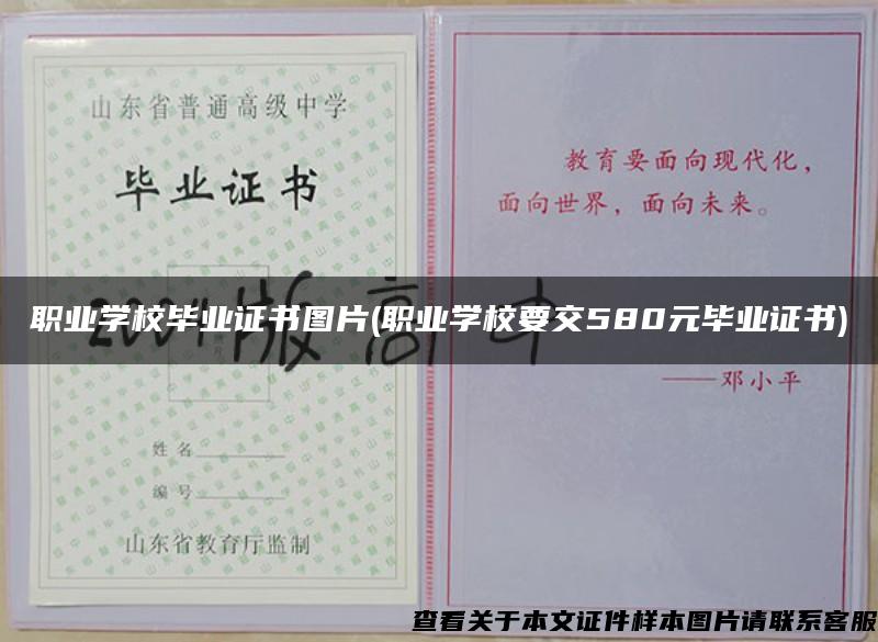 职业学校毕业证书图片(职业学校要交580元毕业证书)