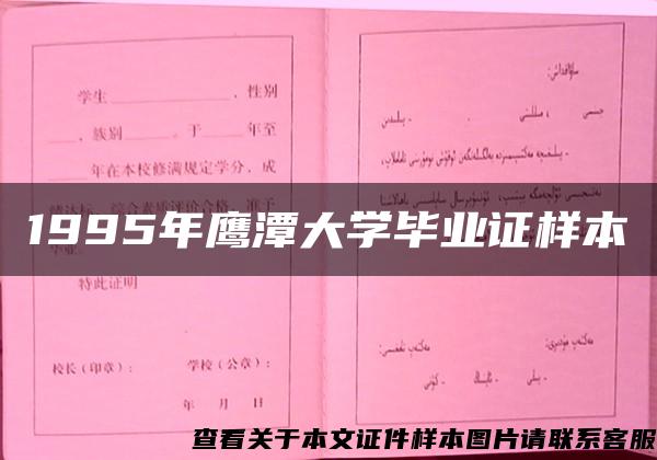 1995年鹰潭大学毕业证样本