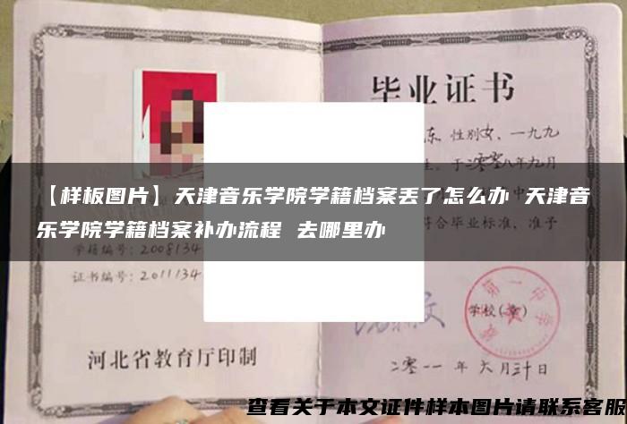 【样板图片】天津音乐学院学籍档案丢了怎么办 天津音乐学院学籍档案补办流程 去哪里办