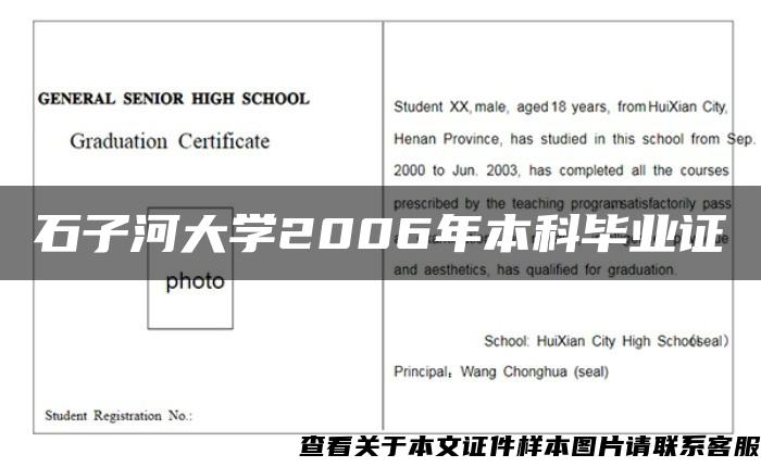 石子河大学2006年本科毕业证