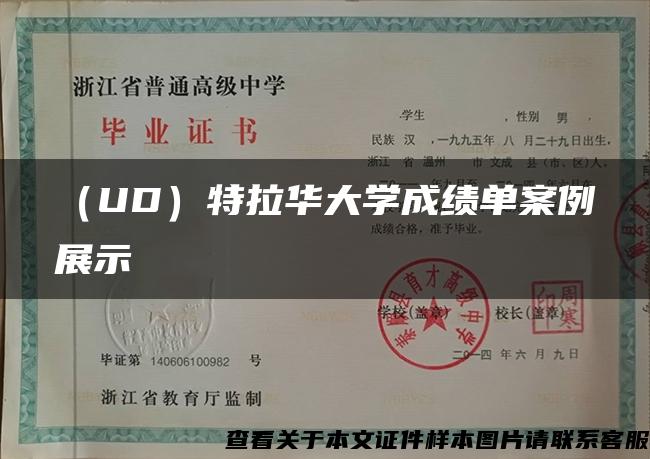 （UD）特拉华大学成绩单案例展示