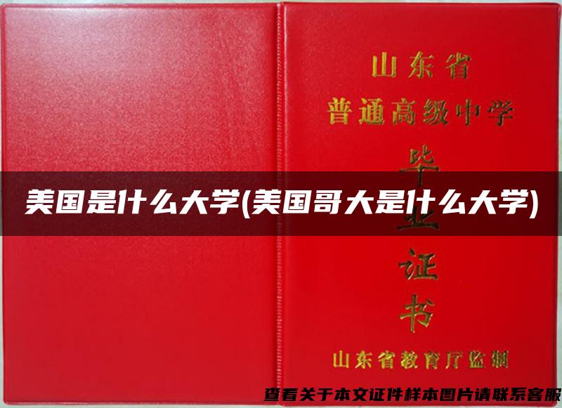 美国是什么大学(美国哥大是什么大学)