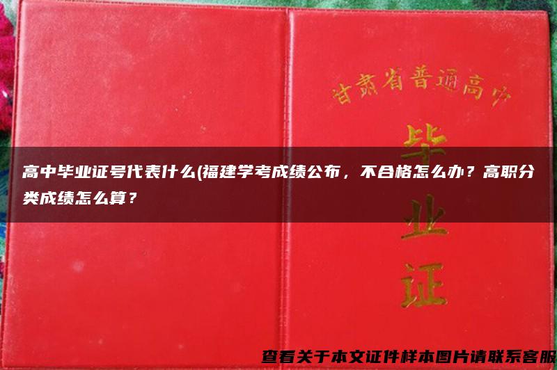 高中毕业证号代表什么(福建学考成绩公布，不合格怎么办？高职分类成绩怎么算？