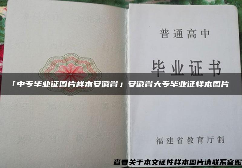 「中专毕业证图片样本安徽省」安徽省大专毕业证样本图片