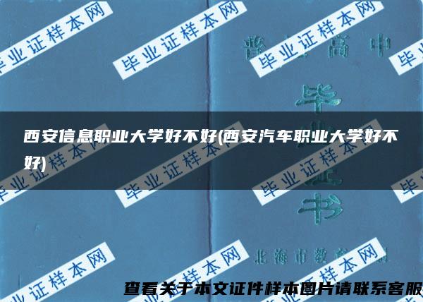 西安信息职业大学好不好(西安汽车职业大学好不好)