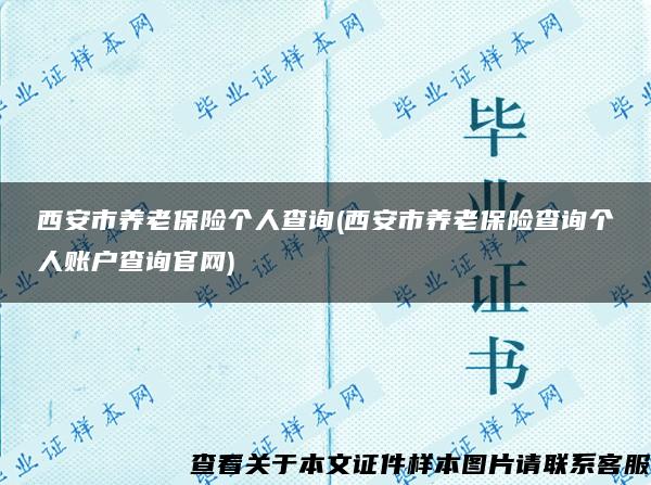 西安市养老保险个人查询(西安市养老保险查询个人账户查询官网)