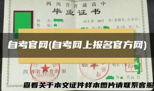 自考官网(自考网上报名官方网)