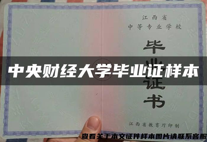 中央财经大学毕业证样本