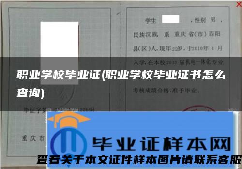 职业学校毕业证(职业学校毕业证书怎么查询)