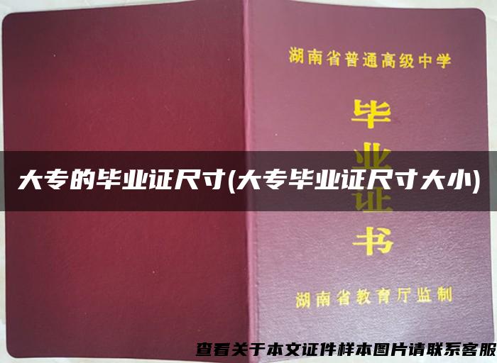 大专的毕业证尺寸(大专毕业证尺寸大小)