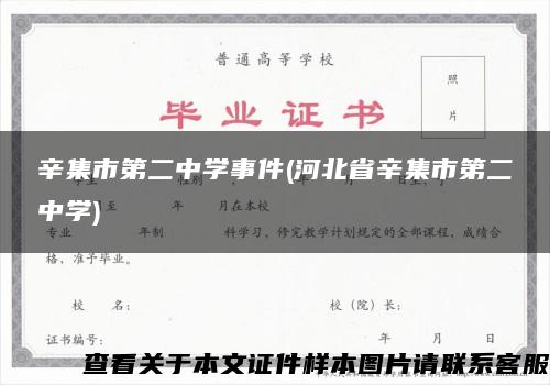 辛集市第二中学事件(河北省辛集市第二中学)