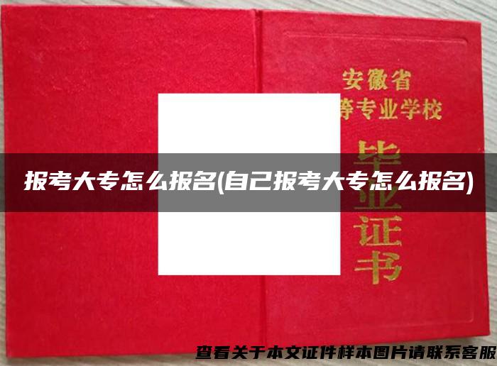 报考大专怎么报名(自己报考大专怎么报名)