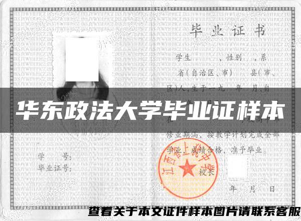 华东政法大学毕业证样本