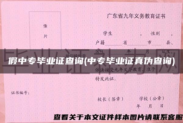 假中专毕业证查询(中专毕业证真伪查询)