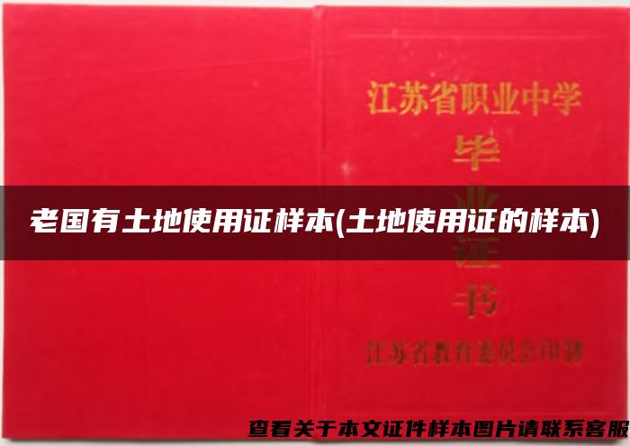 老国有土地使用证样本(土地使用证的样本)