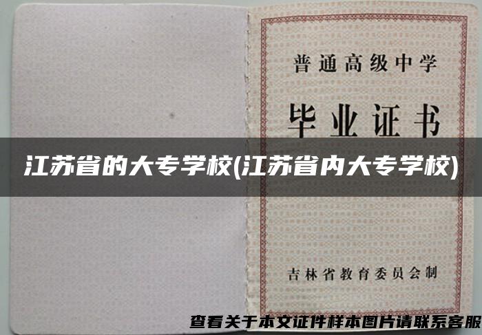 江苏省的大专学校(江苏省内大专学校)