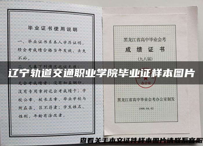 辽宁轨道交通职业学院毕业证样本图片