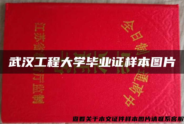 武汉工程大学毕业证样本图片