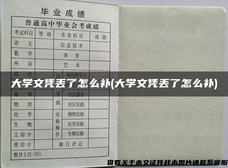 大学文凭丢了怎么补(大学文凭丢了怎么补)