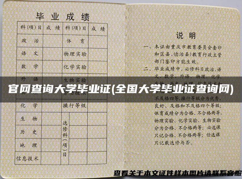 官网查询大学毕业证(全国大学毕业证查询网)