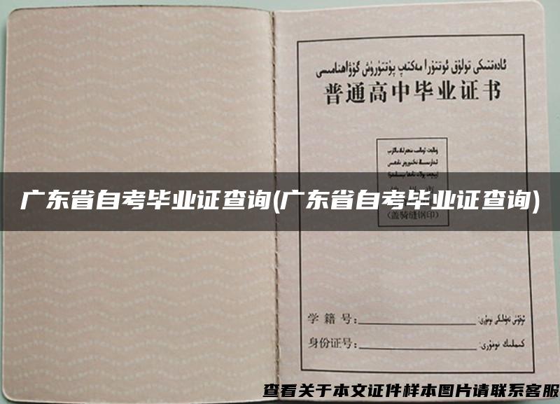 广东省自考毕业证查询(广东省自考毕业证查询)