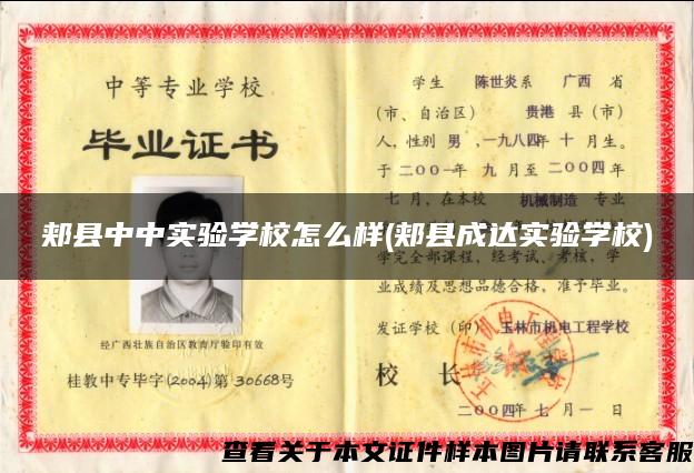 郏县中中实验学校怎么样(郏县成达实验学校)