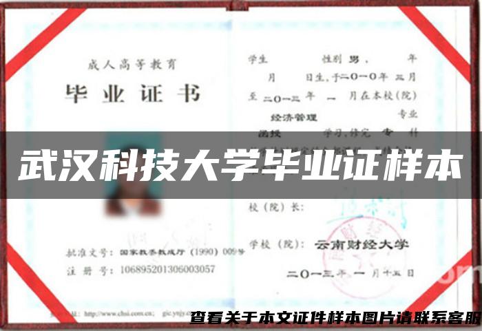 武汉科技大学毕业证样本