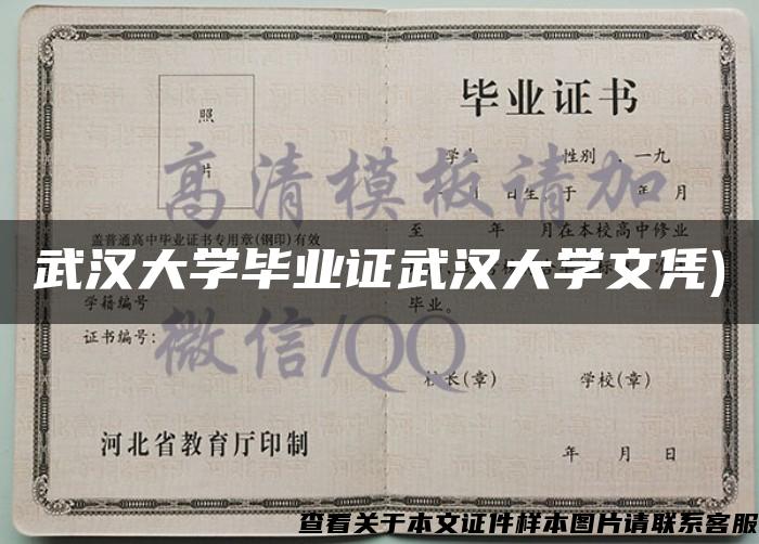 武汉大学毕业证武汉大学文凭)