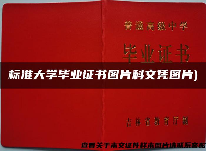 标准大学毕业证书图片科文凭图片)