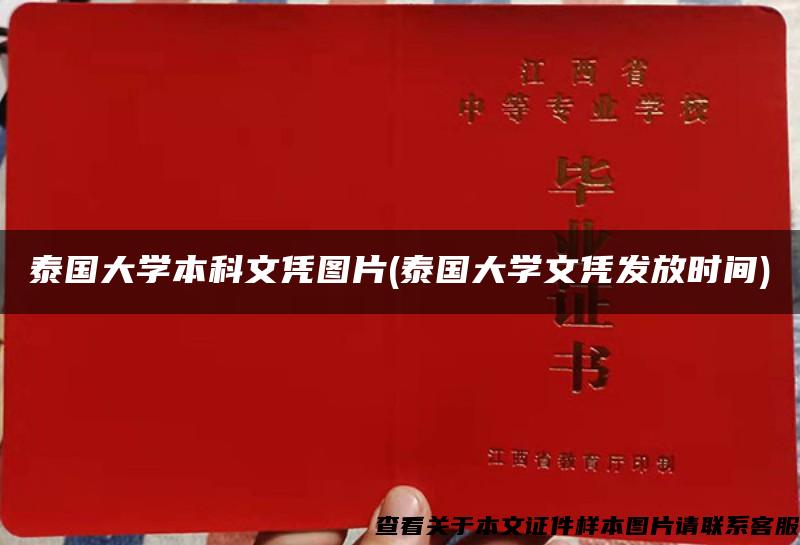 泰国大学本科文凭图片(泰国大学文凭发放时间)