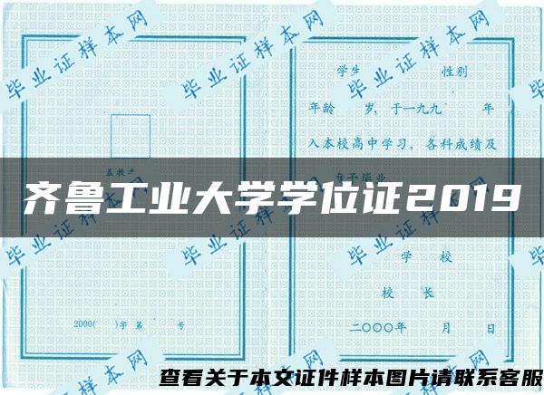 齐鲁工业大学学位证2019