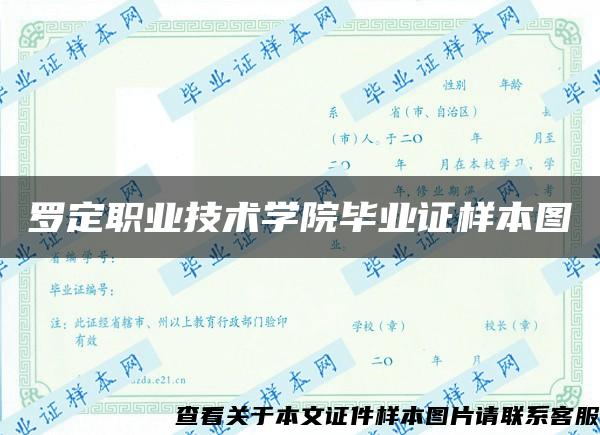 罗定职业技术学院毕业证样本图