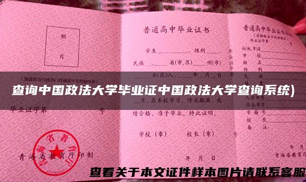 查询中国政法大学毕业证中国政法大学查询系统)